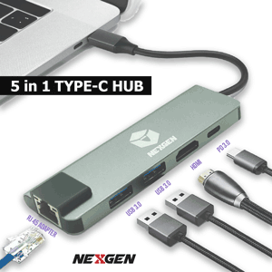 NEXGEN TYPE C HUB (5 IN 1)